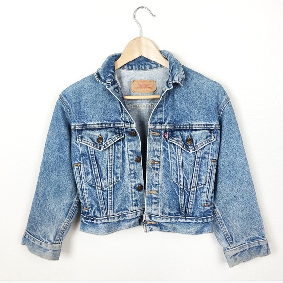 cropped levis denim jacket